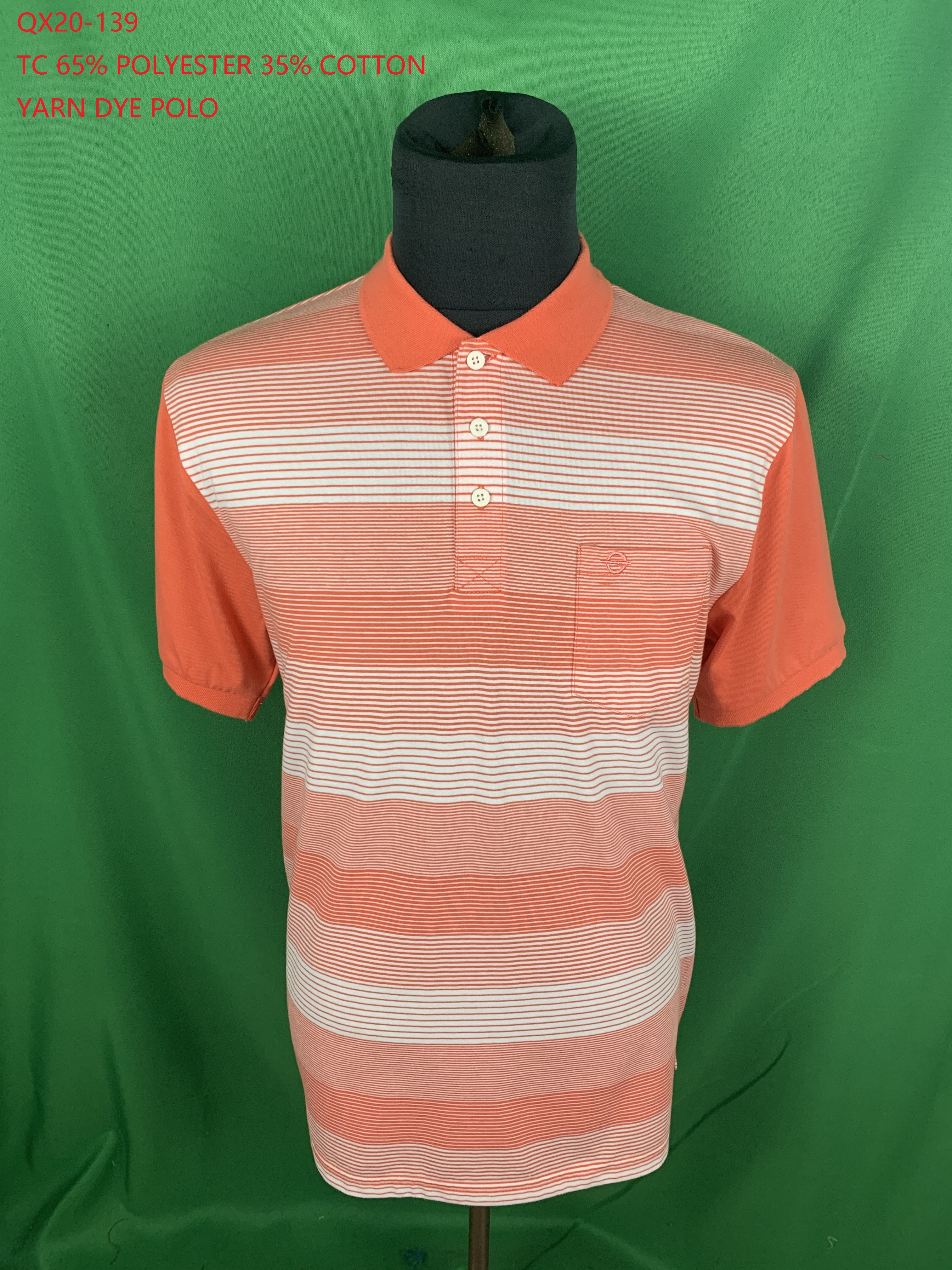 Qx20-139 Tc Yarn Dye Polo