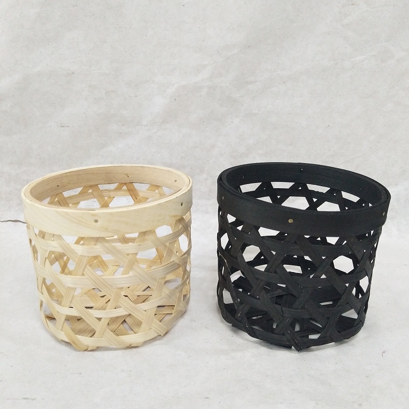 Factory direct sellers make bamboo candlestick with glass
