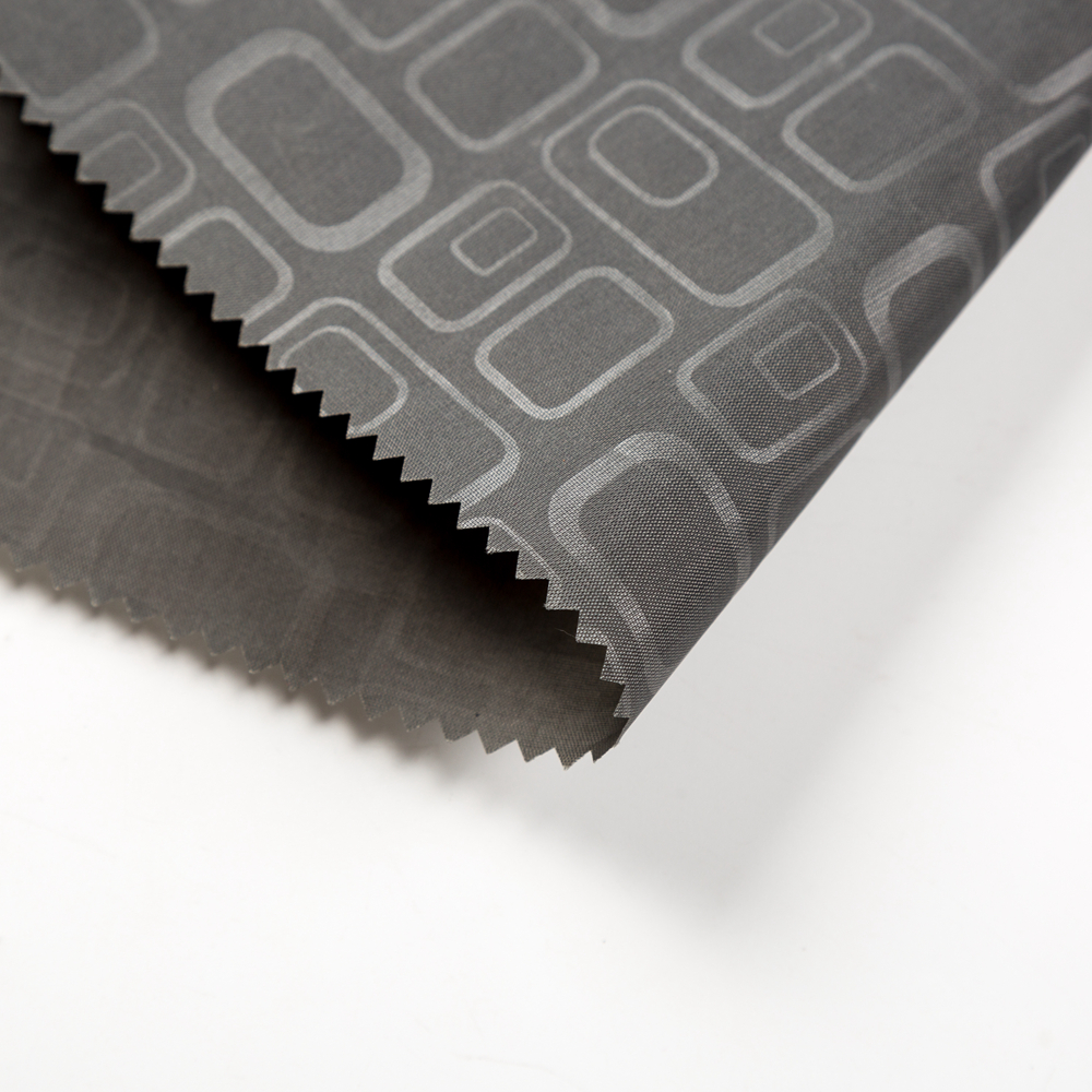 100% Polyester PA Coated Woven 190T Taffeta Embossed Fabric for Bag Lining