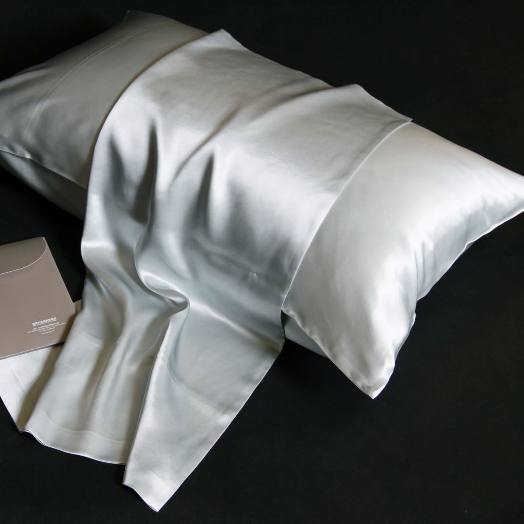 100% Mulberry Silk Pillowcase for Hair and Skin,Both Side 19 Momme Silk,600 Thread Count
