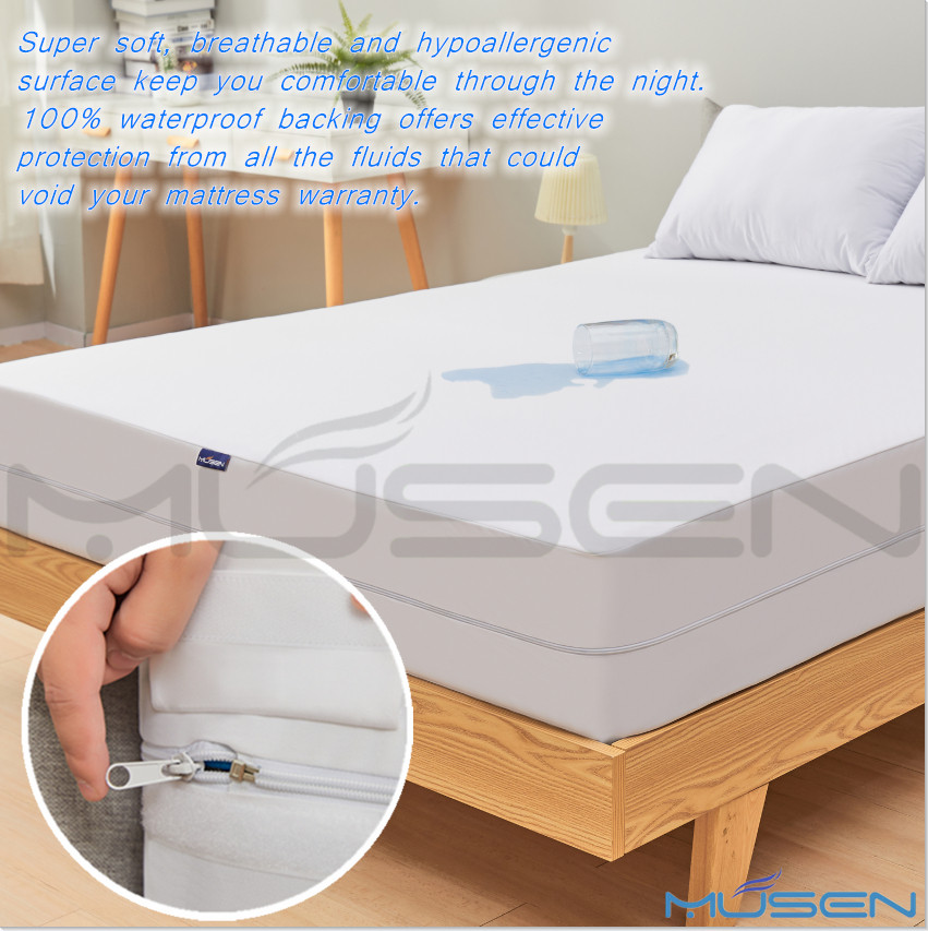 Fully-Encased Waterproof Mattress Cover Protector/Encasement
