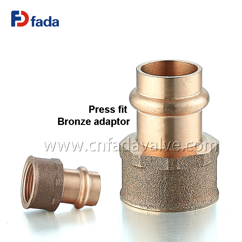 Low Lead Press-fit Bronze Adapter, Press x FPT Connection