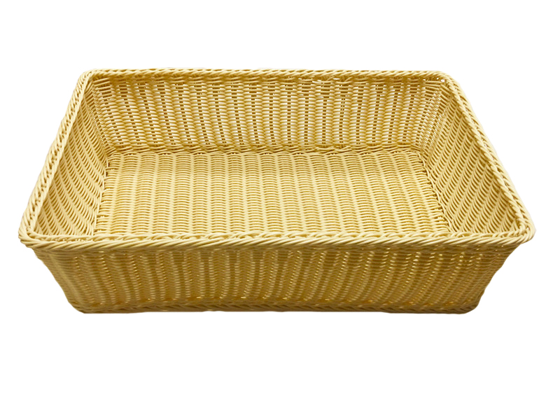 Pp Rattan Plastic Basket Rect