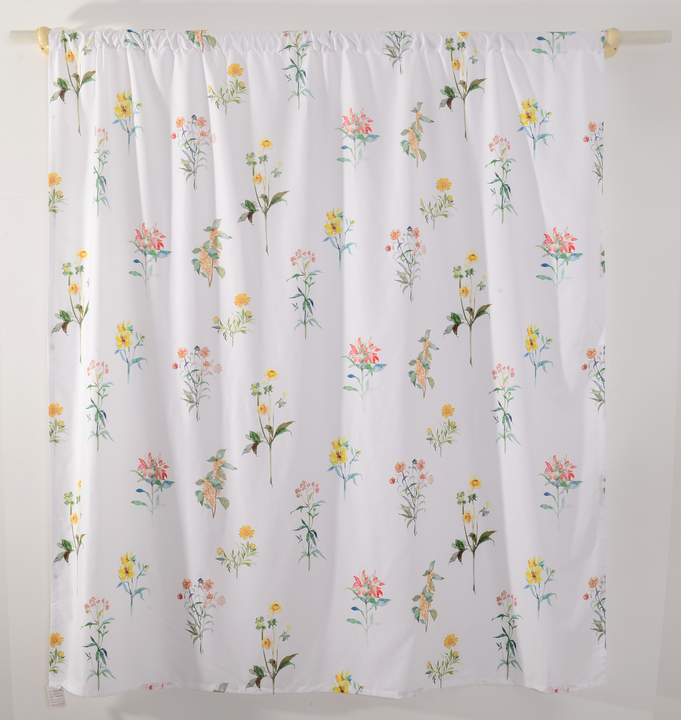 Floral shower curtain by digital printing in 85gsm microfiber,100%polyester