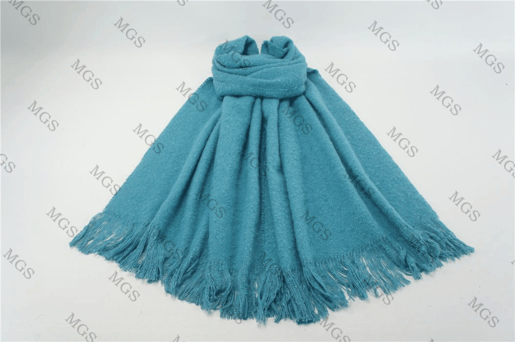 50%cotton 50%recycle polyester woven scarf
