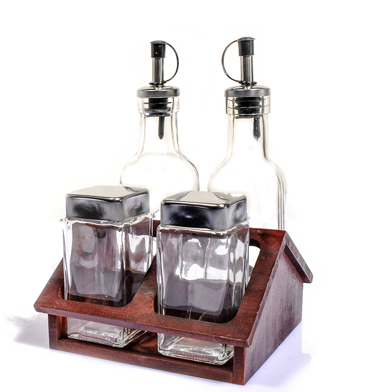 Salad dressing rack set