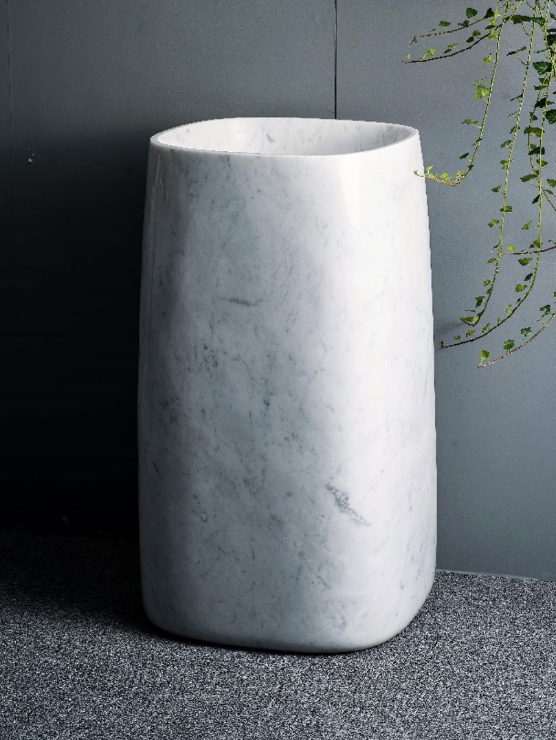 PED-RUBI8545CA Marble Pedestal Basin