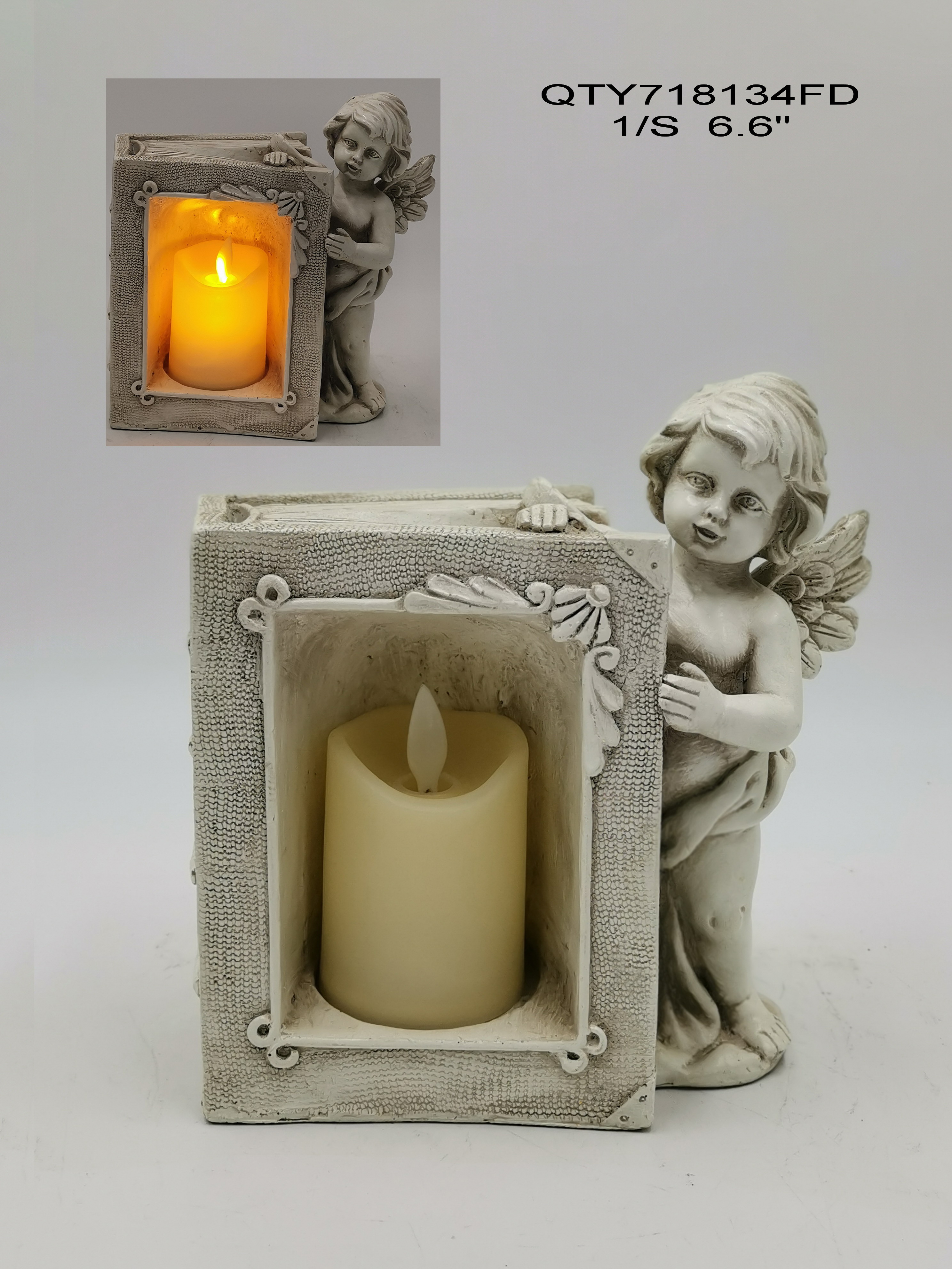 Garden decorations the cemetery Angel with LED candle