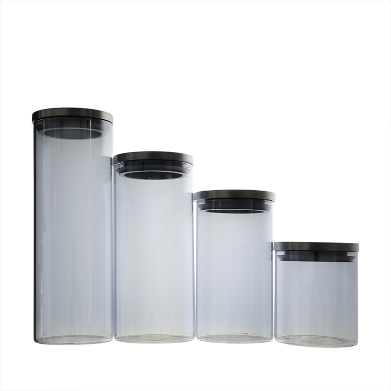 Borosilicate glass food storage jar