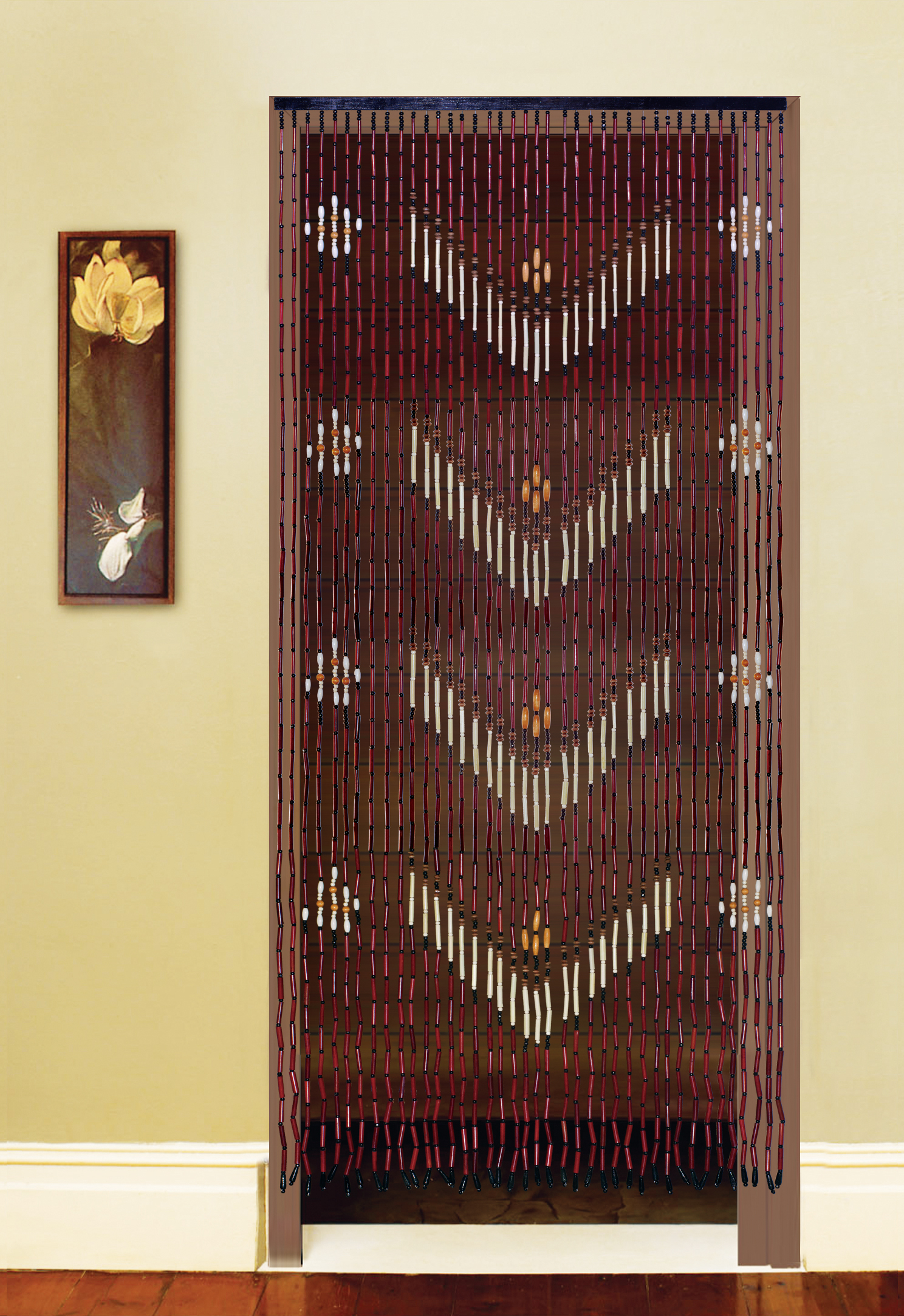 bamboo door curtian