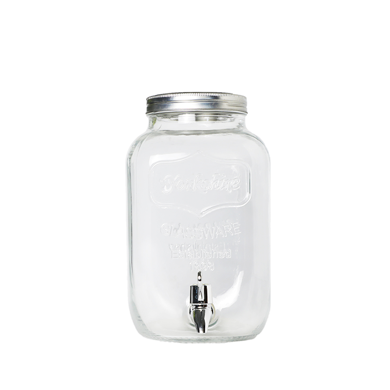 Glass juice dispenser