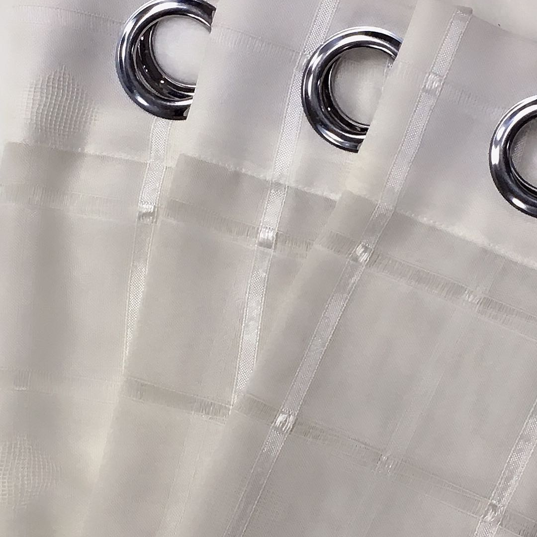 Polyester Silk like Sheer Cutain Pair