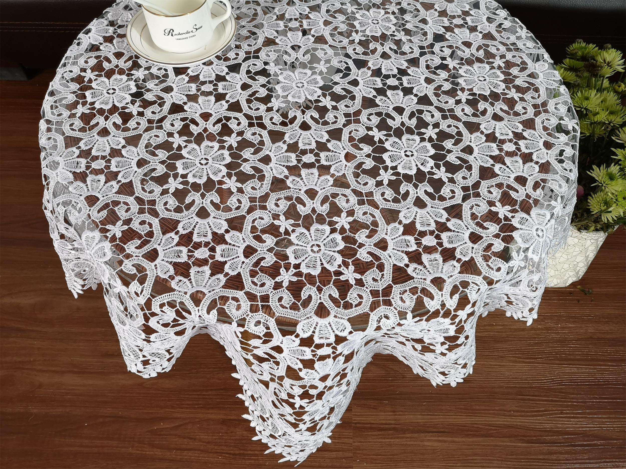 Lace table cloth from factory/Hailande