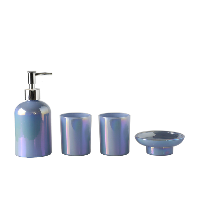 Glass hand washing bottle set