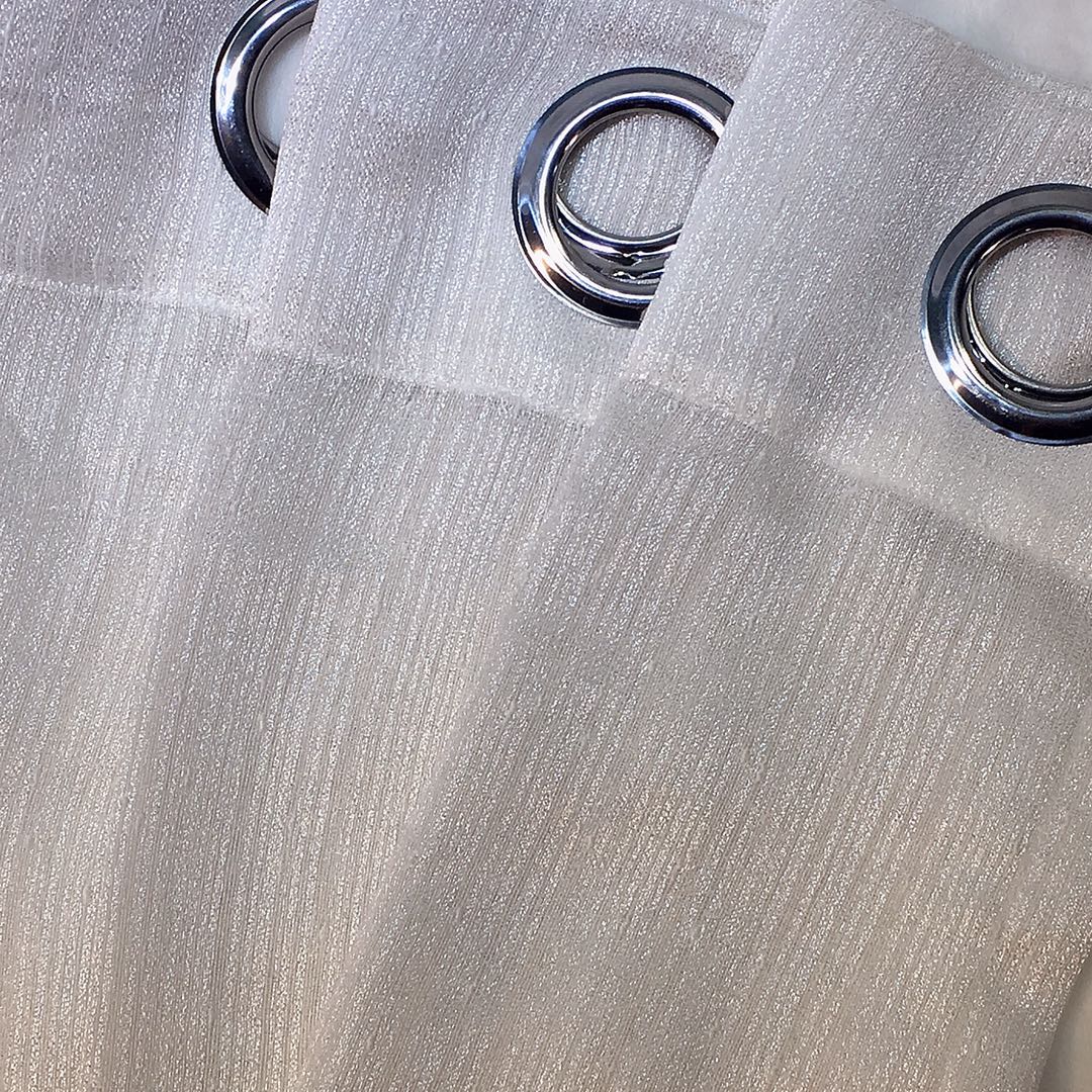 Polyester Silk like Sheer Cutain Pair
