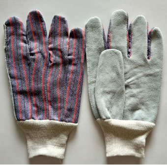 Cowhide split leather working glove