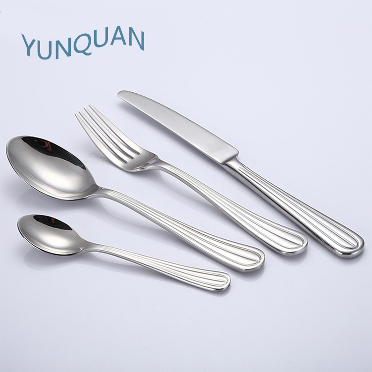 Flatware Tableware Gold Plated Eco Friendly Stainless Spoon Knives Fork Knife Baby Cutlery Set