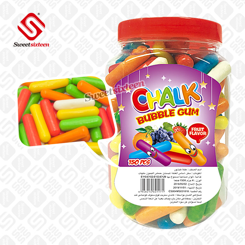 4g Chalk Bubble Gum With Jar