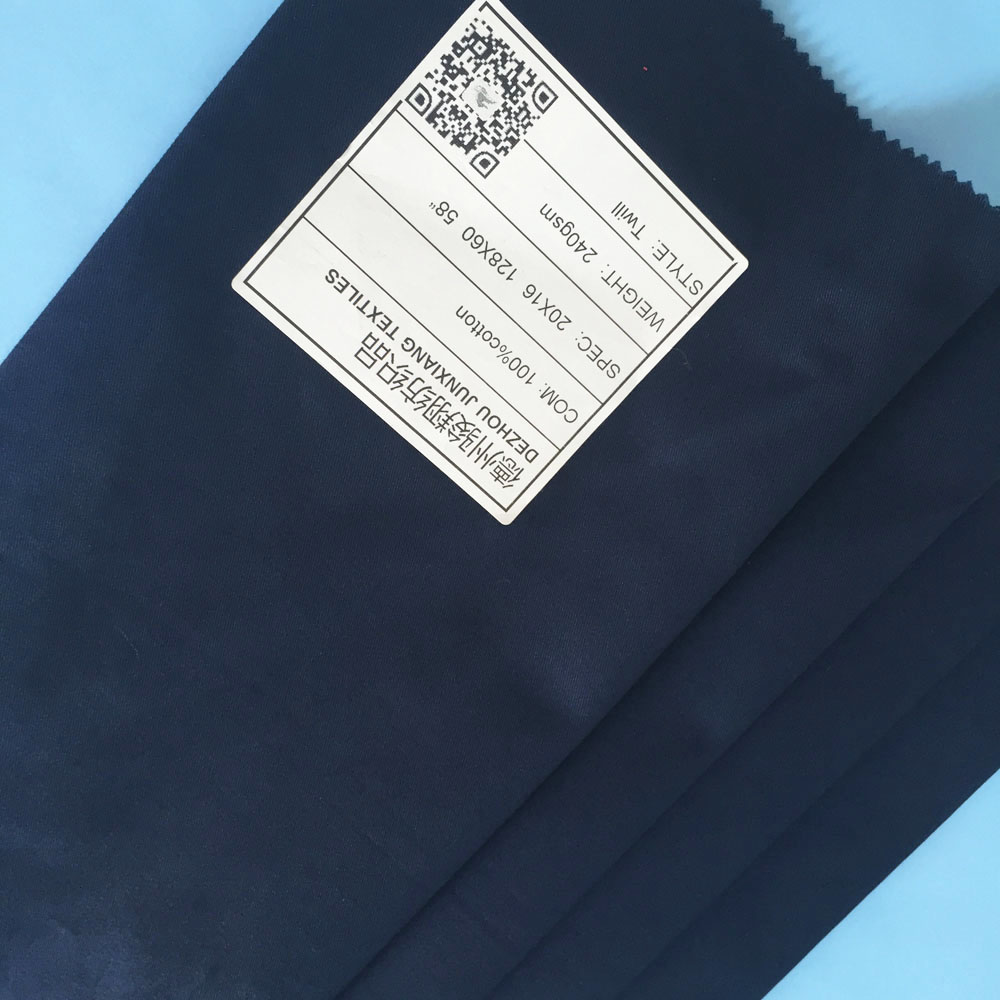 100% cotton twill dyed fabric for workwear