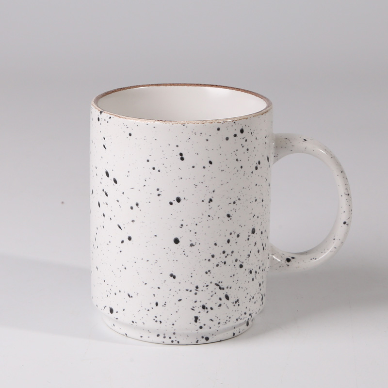 Mug,mottled effect,450ml,Hand Spray point,matte glaze