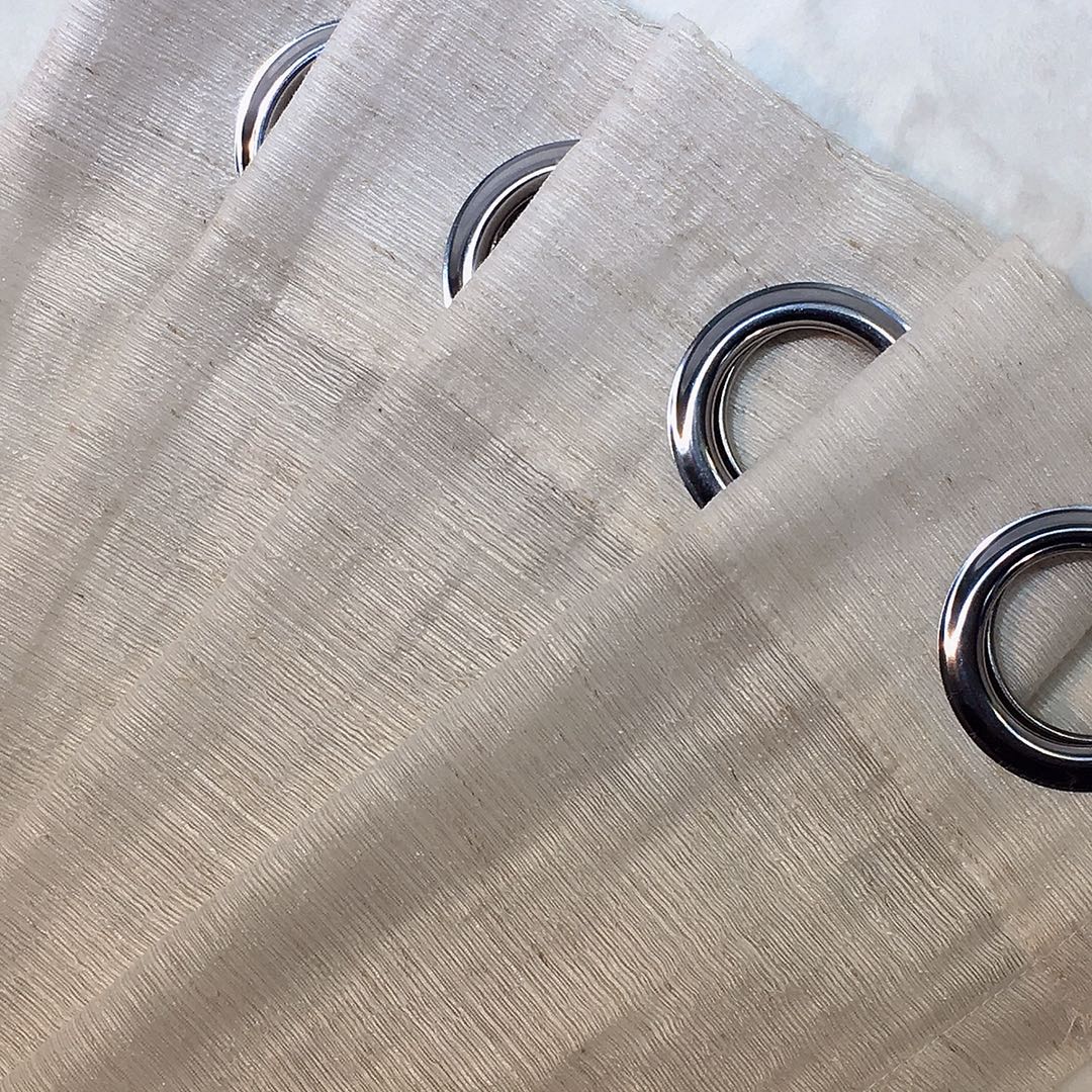 Polyester Silk like Sheer Cutain Pair