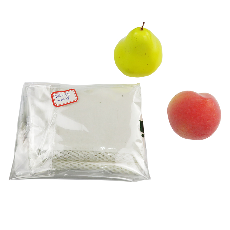custom string white cotton mesh cloth splicing vegetable shopper bag