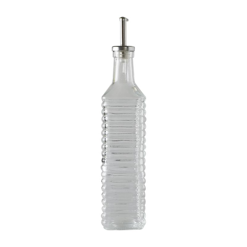 Glass oil bottle