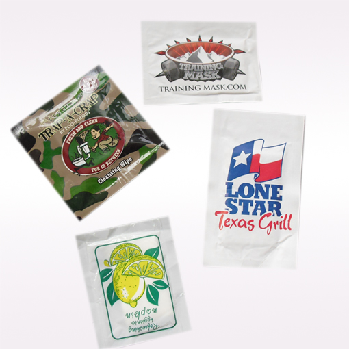 Single pack wipes/ four side-sealing/ sachet cleaning wipes/ individual bag cleaning wipes