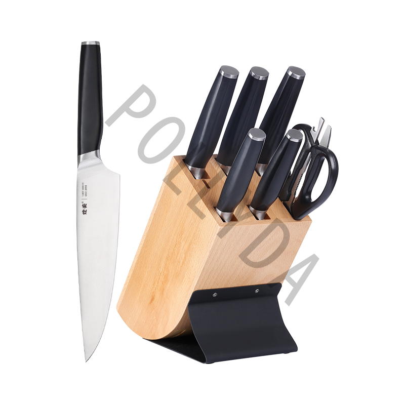 ABS Handle double bolsters Knife Block Set 7 PCS kitchen knife K80-7S