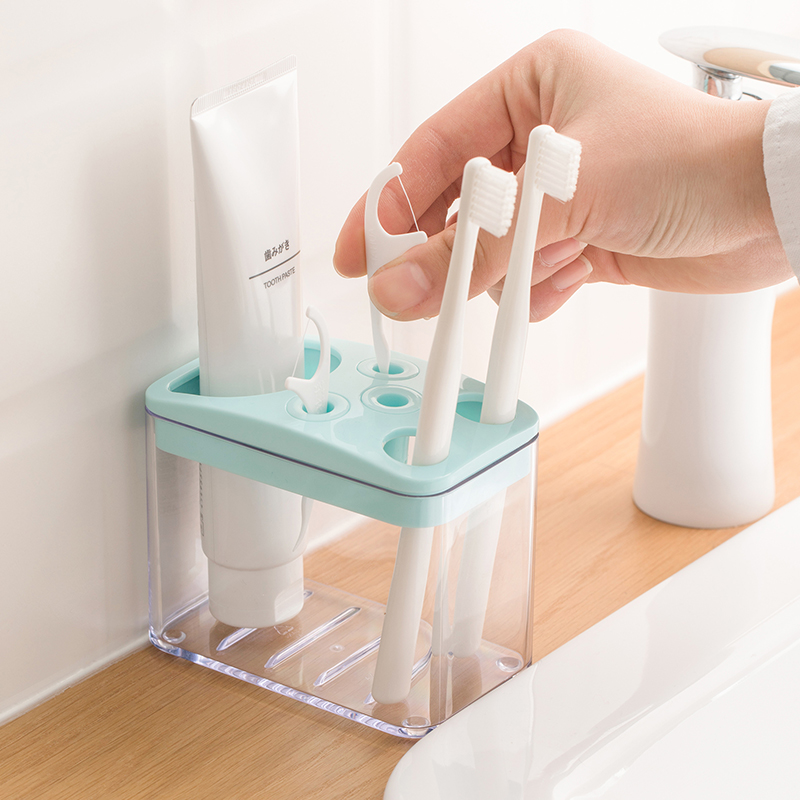 Plastic multi-functional toothbrush holder toothpaste stand organizer toothpaste holder
