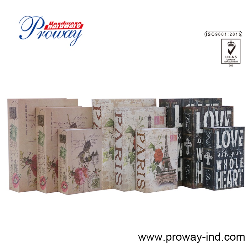High security four color printing book safe box