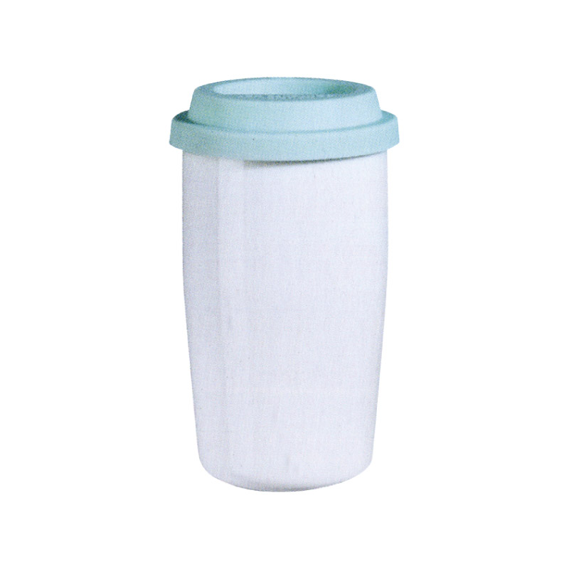 8.5x6.5x14.2cm COFFEE MUG 100% MELAMINE WITH SILICON LID