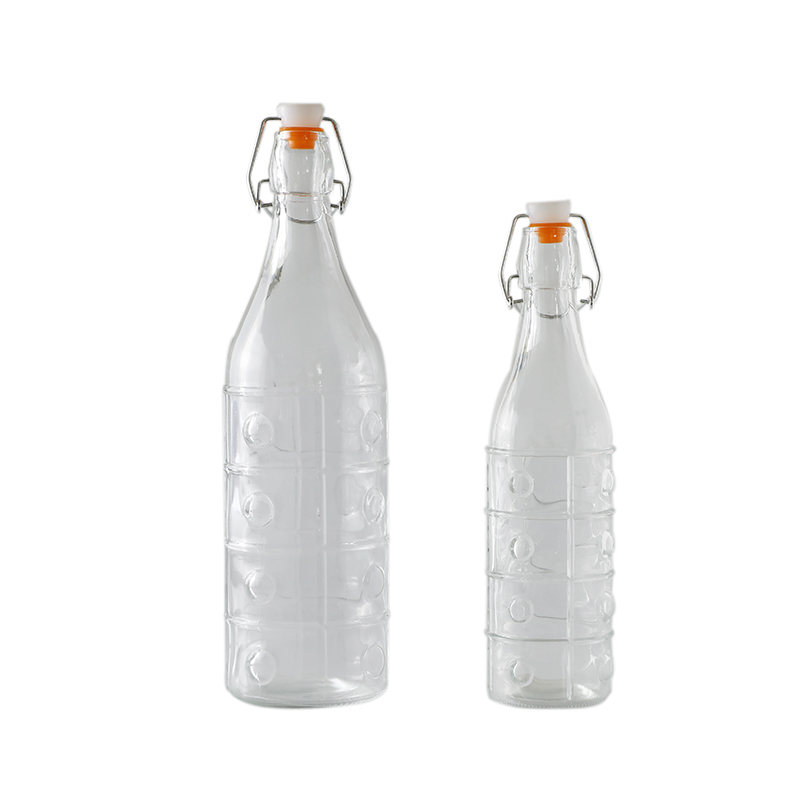 Glass juice bottle