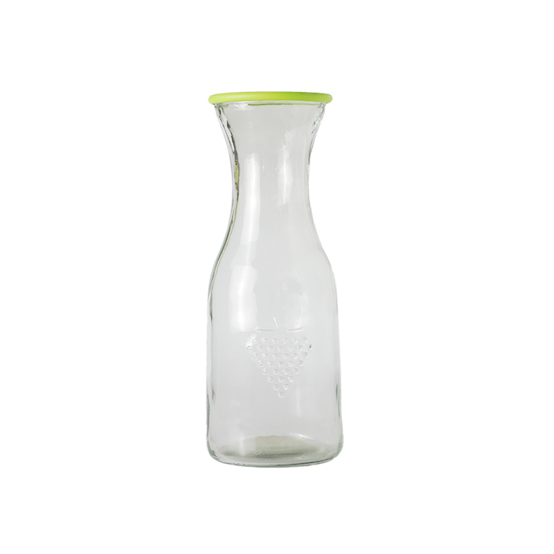 Glass juice bottle