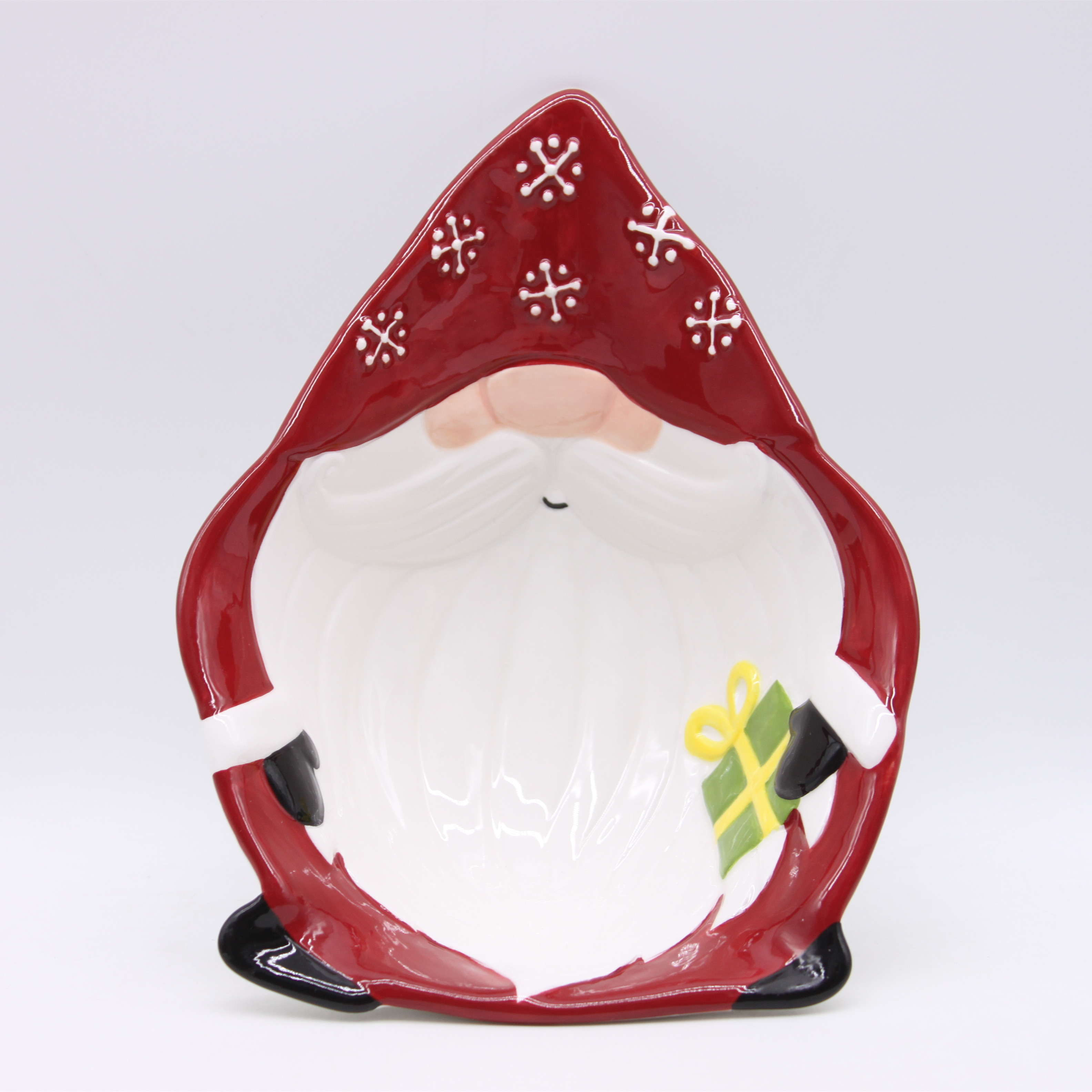 Ceramic Gnome Candy Bowl, Hand-painted Christmas Candy Bowl