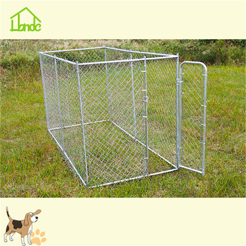 Large galvanized dog kennel