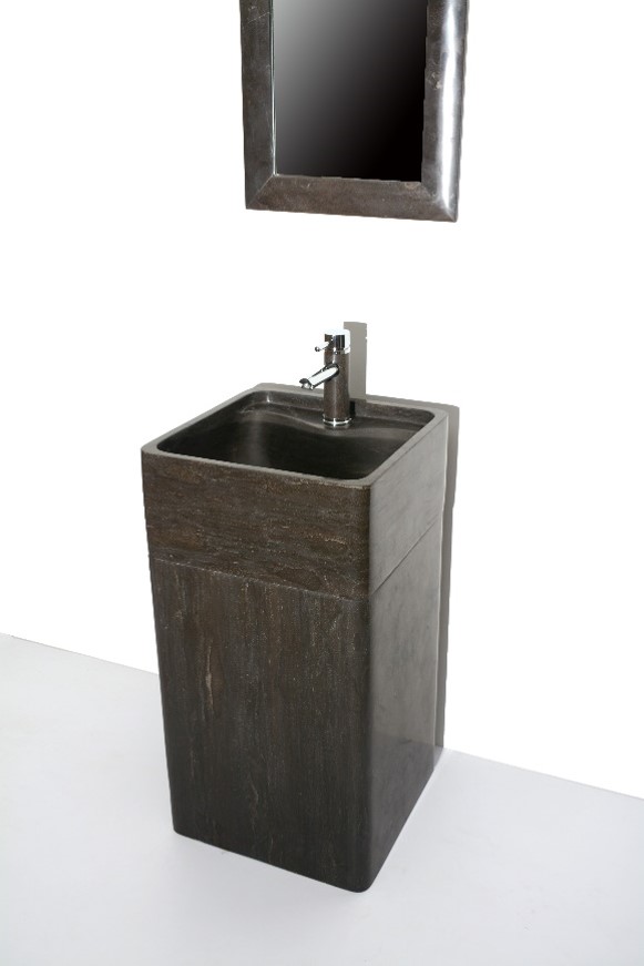 PED-NEN-BS Stone Pedestal Basin