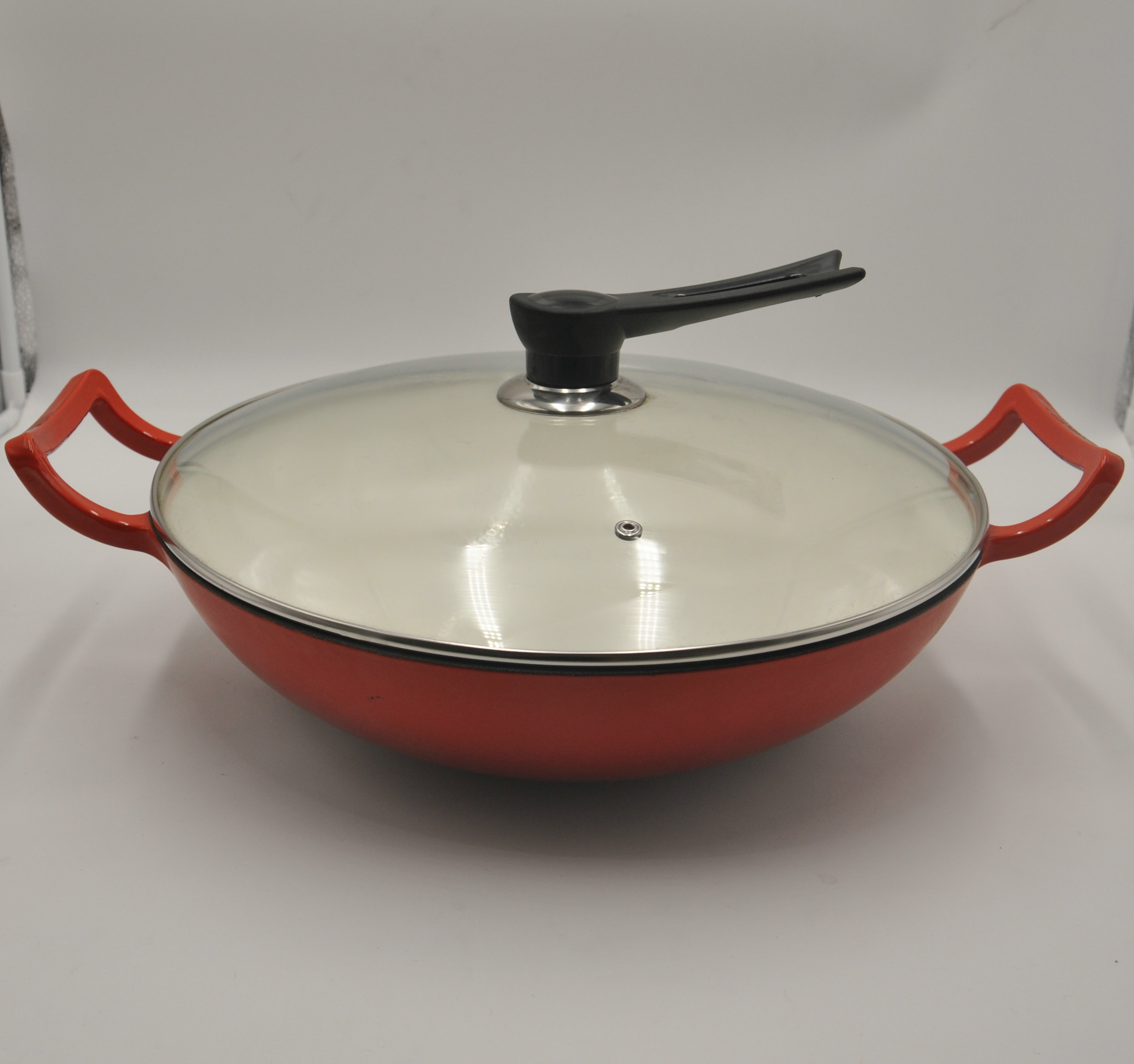 enamel cast iron wok