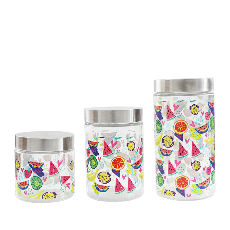 Glass food storage jar Glass bottle