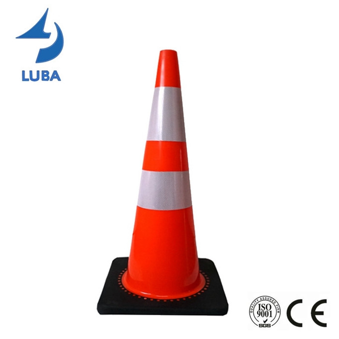 70cm PVC Traffic Cone black base