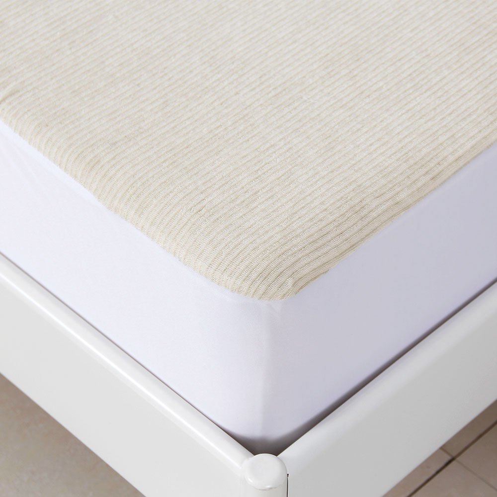 anti bacterial OEKO COTTON copper terry waterproof mattress protector