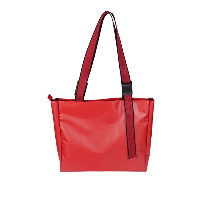 Colorful pvc large capacity fashion handbag custom logo shoulder bag