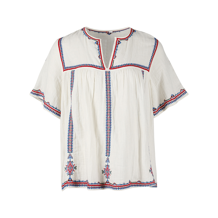 cotton embroidery blouse