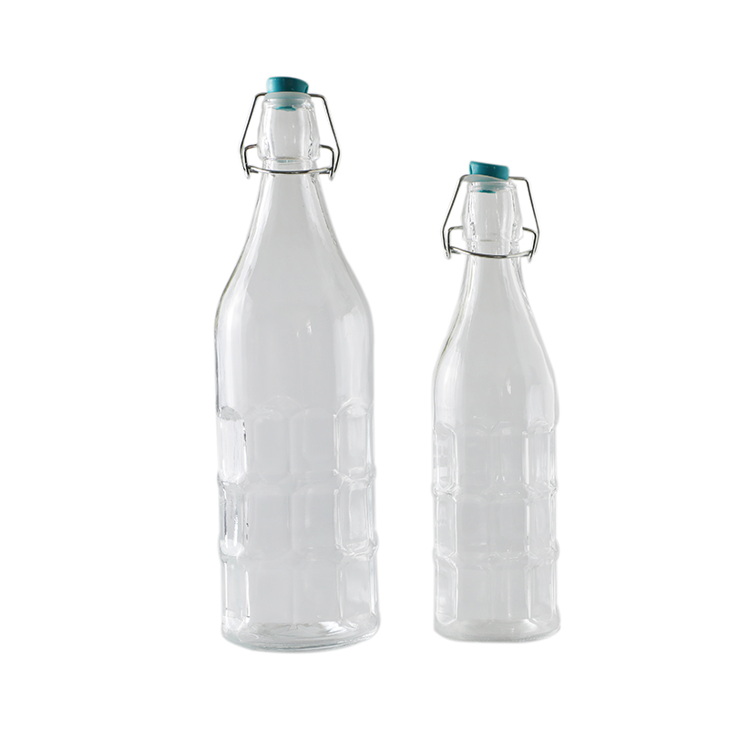 Glass juice bottle