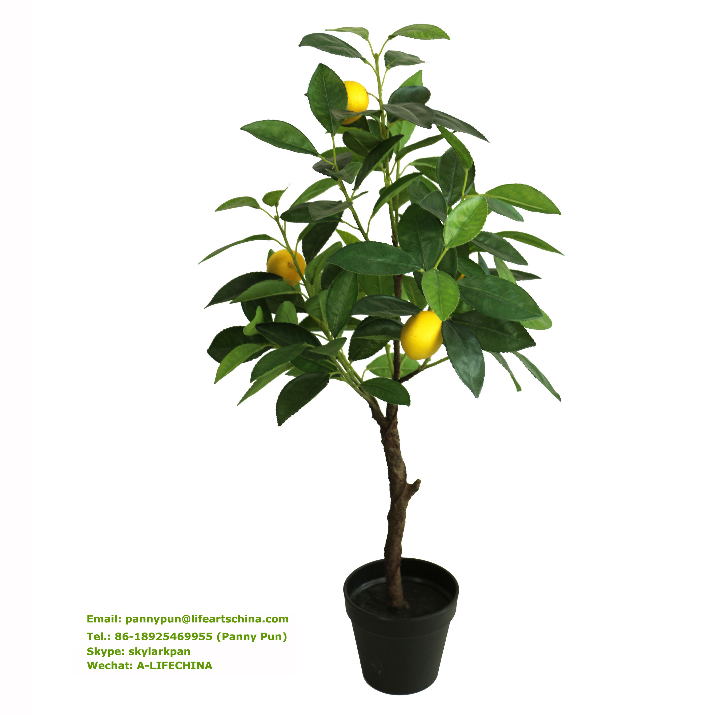 artificial tree 70cm artificial lemon tree flower fruit plant