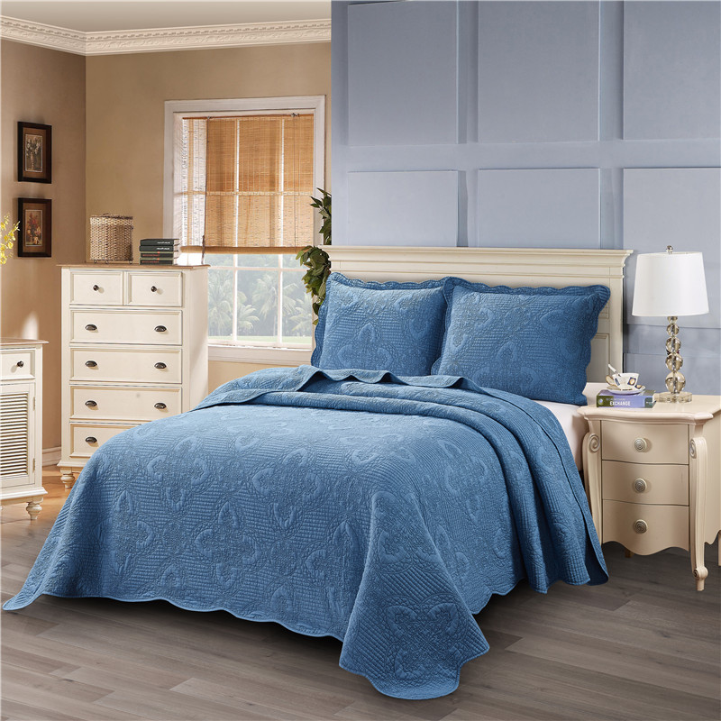 3pcs Washing Quilting & Emb.Quilt set