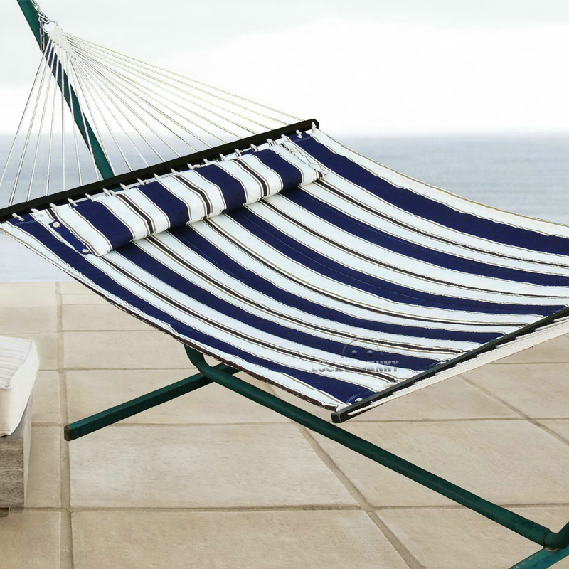 Outdoor leisure furniture wholesale double quilted hammock Canton fair