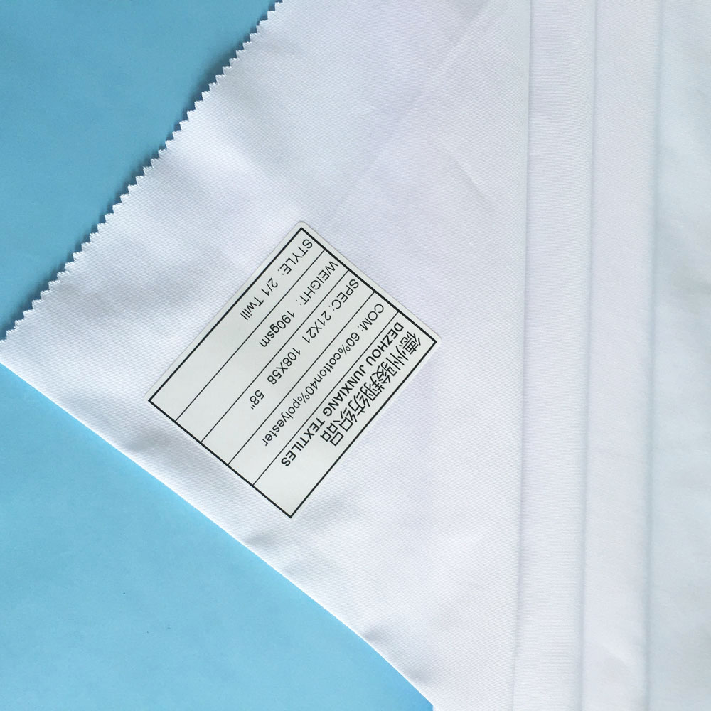 40 polyeter 60cotton twill dyed fabric for workwear