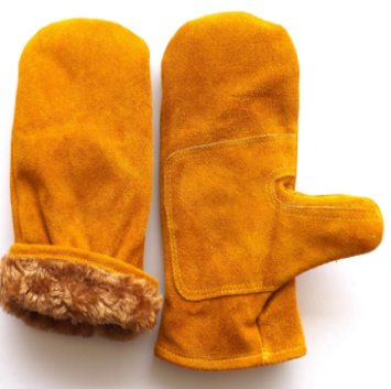 Cowhide split leather working glove