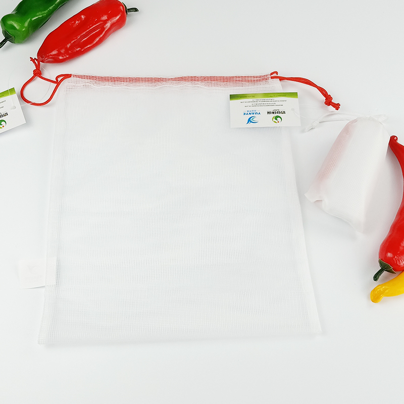 custom high quality drawstring eco shopping packing mesh bags